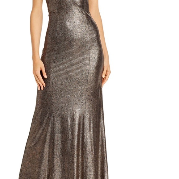 New Aidan Mattox Foil Mermaid Gown size 8 prom - Picture 5 of 11